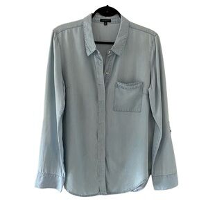 Light Blue Women's Button-Up Shirt
